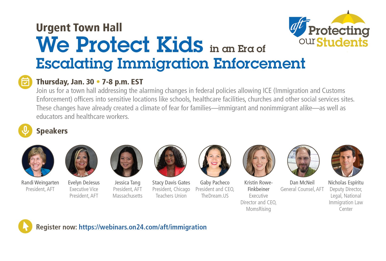 Urgent Town Hall We Protect Kids in an Era of Escalating Immigration